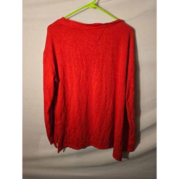 Tommy Hilfiger red Soft Sweatshirt Womens Size XL Sport Long Sleeve Shirt - Picture 2 of 2